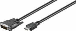 Goobay 50582 DVI-D - HDMI 1.4 Kábel 5m - Fekete (50582)