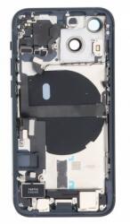  Apple iPhone 13 Mini 5.4" akkufedél (hátlap) kamera lencsével, középső keret alkatrészekkel fekete (USA verzió) OEM