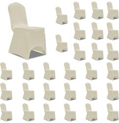 vidaXL 30 db krémszínű sztreccs székszoknya (3051643) - vidaxl