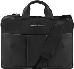 Giorgio Carelli uniszex, bőr, fekete színű laptop táska, oldaltáska (GC-338700-002)