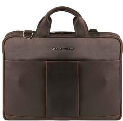 Giorgio Carelli uniszex, bőr, sötétbarna színű laptop táska, oldaltáska (GC-338700-001)