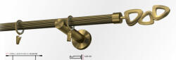 Casa Deco Logistics Galerie simpla picior universal striat LILLET 19 mm - aur antic Suport draperie