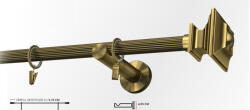 Casa Deco Logistics Galerie simpla picior universal striat VERDI 19 mm - aur antic Suport draperie