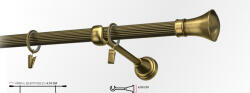 Casa Deco Logistics Galerie simpla striat PRINCE 19 mm - aur antic Suport draperie