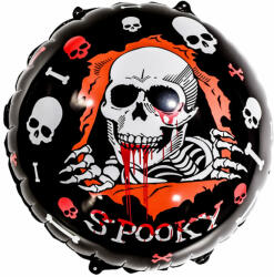Mezőfi Team Kft Fólia lufi, 18"/46 cm, halloween, spooky, csontváz