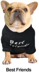  Best friends" pamut kutyaruha, fekete - XL-es