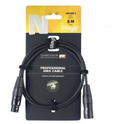 Stagg NDX5R-3 5 méteres DMX kábel - fenytechnikashop