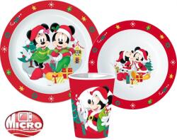 Carbotex Disney Minnie, Mickey Karácsony étkészlet, micro műanyag szett (STF11148)