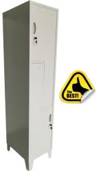 +Plus Mobilier Vestiar metalic Premium cu picioare 2 usi Z (1x2) 400x500x1920 mm (LxlxH), Neasamblat, PLUS gri 2 Da Vestiar metalic usi Z 400x500x1950 (61004074)