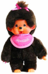 Monchhichi Lány pink előkével 20cm (255070)