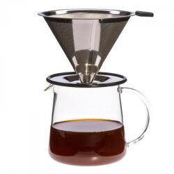 Trendglas FOR TWO csepegtetős üveg kávékészítő, fém szűrővel 0, 5 L (3 csésze)