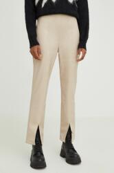 Answear Lab nadrág női, bézs, magas derekú testhezálló - bézs XL - answear - 10 185 Ft