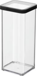 Rotho Cutie depozitare plastic patrata transparenta cu capac negru Rotho Loft 1.5 L (1160508080)