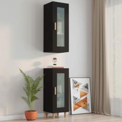 vidaXL Dulap de perete suspendat, negru, 34, 5x34x90 cm (812448) Comoda