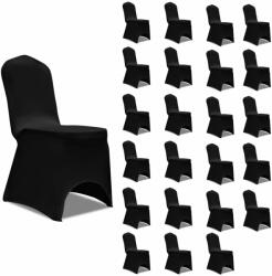 vidaXL Huse de scaun elastice, 24 buc. , negru (3051639)