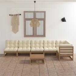 vidaXL Set mobilier de grădină cu perne, 7 piese, lemn masiv pin (3076622) - vidaxl