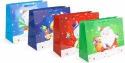  Karácsonyi ajándéktasak, szalag füllel, 4 féle minta, 406 x 160 x 330 mm, 1 db (58076D)