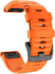 Garmin Curea QuickFit 26mm, silicon, portocalie, cataramă de culoare închisă (Garmin Fenix 7X/6X/5X, Tactix etc. )
