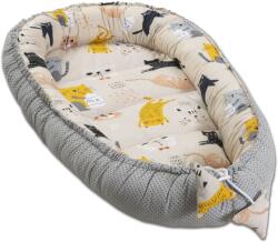 Kidizi Cosulet bebelus pentru dormit Kidizi Baby Nest Cocoon 90x50 cm Kitten Love (5949221108322)