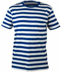 Mantis Férfi csíkos póló - Királykék / fehér | S (M109s-1000136708)