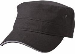 Daiber Șapcă Military sandwich MB6555 - Neagră / gri închis | uni (MB6555-164226)