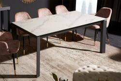 LuxD Széthúzható étkezőasztal Narissara X7 180-240 cm fehér - márvány utánzata
