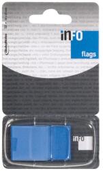 Info Notes Jelölőcímke 25x43mm, 50lap, műanyag, Info Notes Info Flags kék (37492) - pencart
