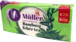Müller Papírzsebkendő 4 rétegű 100 db/csomag Bambusz - fehér tea illatú Müller (42603) - pencart