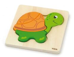 Viga Toys Fa képes kirakó puzzle Viga teknősbéka - prettykids