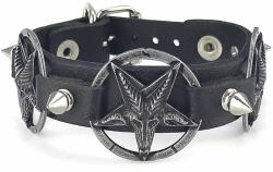 Leather & Steel Fashion Brățară Triple Baphomet Cult - LSF1 71