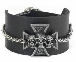 Leather & Steel Fashion Băţară Skull Cross - LSF1 110