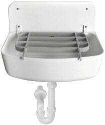 STYRON Falikút műanyag, vödörtartó ráccsal, szifonnal, leeresztővel, STY-350-K (STY-350-K)