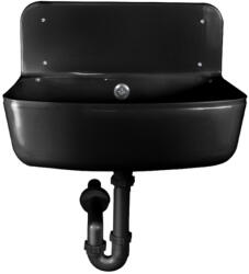 STYRON Falikút műanyag, fekete, szifonnal, leeresztővel STY-350-F (STY-350-F)