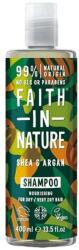 Faith in Nature natúr shea vaj és argán olaj sampon göndör, száraz hajra - 400 ml