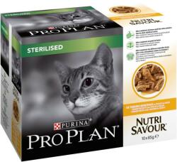 PRO PLAN Hrana umeda pisici sterilizate PURINA PRO PLAN STERILISED NUTRISAVOUR cu Pui plic 10 x 85 g