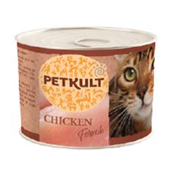 PETKULT Hrana umeda pisici Petkult cu pui conserva 185 g