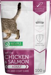 Nature's Protection Skin and Coat Chicken&Salmon hrana umeda pisici cu pui si somon plic 100 G