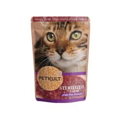 PETKULT Hrana umeda pisici sterilizate Petkult Sterilizat cu Miel plic 100g