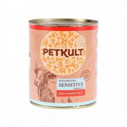 PETKULT Hrana umeda caini Petkult Sensitive cu vita si orez brun conserva 800 g