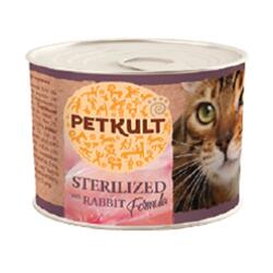 PETKULT Hrana umeda pisici Petkult Sterilised pisici sterilizate cu iepure conserva 185 g