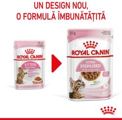 Royal Canin Hrana umeda pisici Royal Canin Kitten Sterilised junior in sos 12 x 85 g