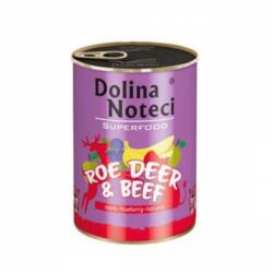 Dolina Noteci Hrana umeda caini Dolina Noteci Superfood cu caprioara si vita 800 gr