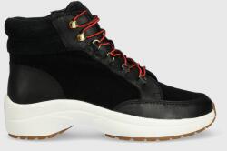 Lauren Ralph Lauren bőr csizma Wpsuede Rylee fekete, női, lapos talpú, 802875308002 - fekete Női 37