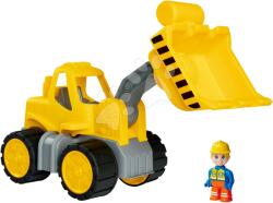 BIG Încărcător Power Worker Wheel Loader + Figurine BIG utilaj de lucru 47 cm - roți de cauciuc de la 2 ani (BIG54837)