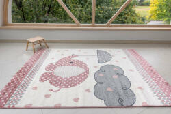 Nílus Kimani elefánt mintás (pink) gyerek szőnyeg 160x230cm Rózsaszín (emgy1487whdpi-160x230)