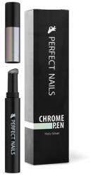 Perfect Nails Chrome Pen - Krómpor Körömdíszítő Toll - Holo Ezüst - szepsegcikk
