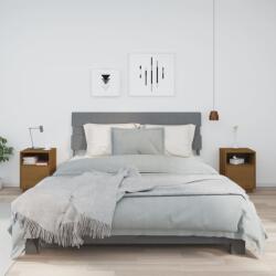 vidaXL Noptiere, 2 buc, maro miere, 40x34x55 cm, lemn masiv de pin (818322)