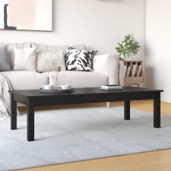 vidaXL Măsuță de cafea, negru, 110x50x30 cm, lemn masiv de pin (814238) Masa de cafea