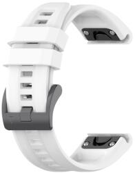  Curea din SILICON pentru Garmin Fenix 7S / 7S Pro / 7S Solar / 7S Sapphire alb