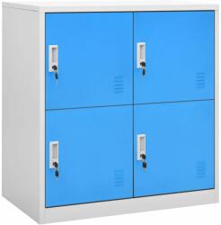 vidaXL Dulap vestiar, gri deschis și albastru, 90x45x92, 5 cm, oțel (336433) Dulap arhivare